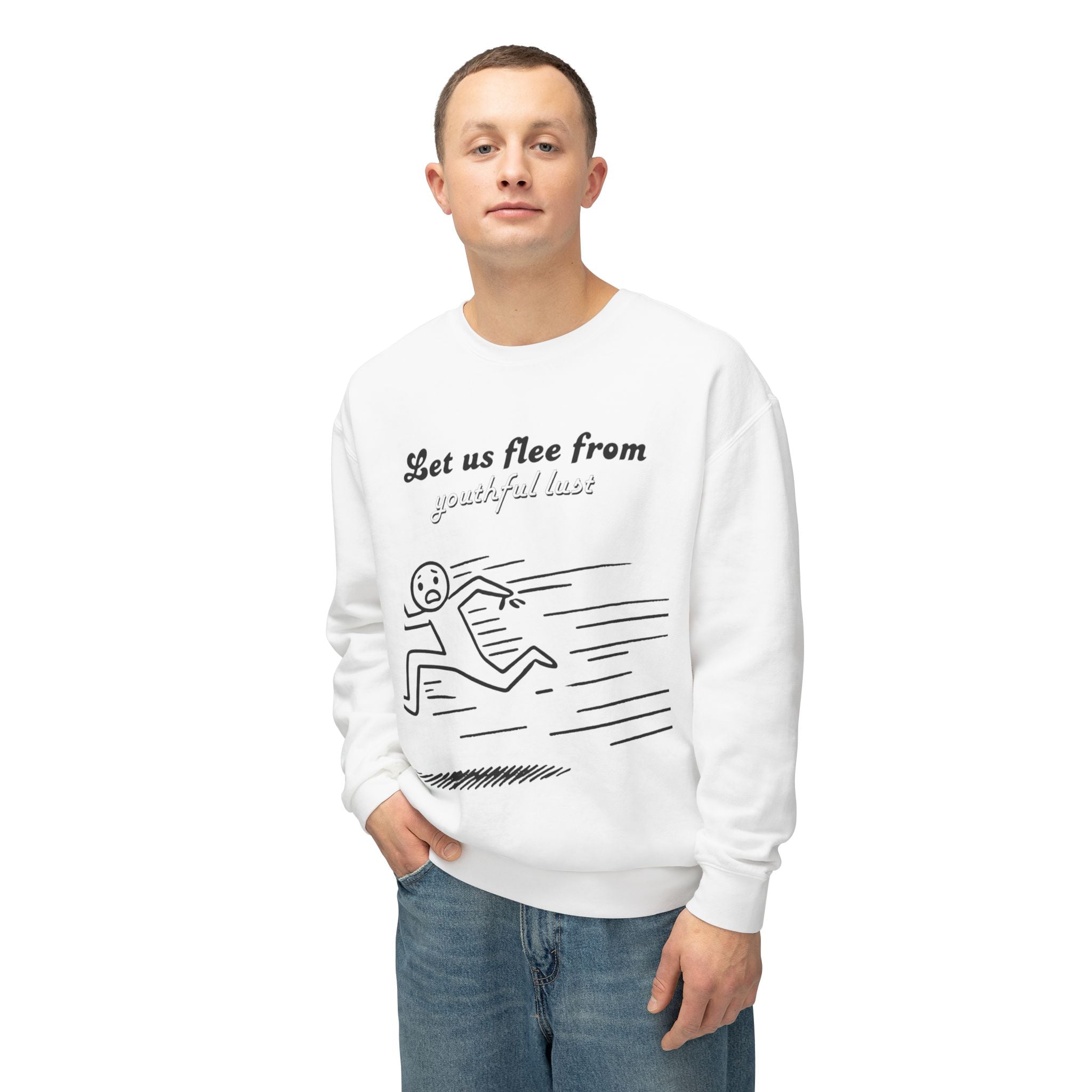 Flee From Youthful lust Unisex Lightweight Crewneck Sweatshirt