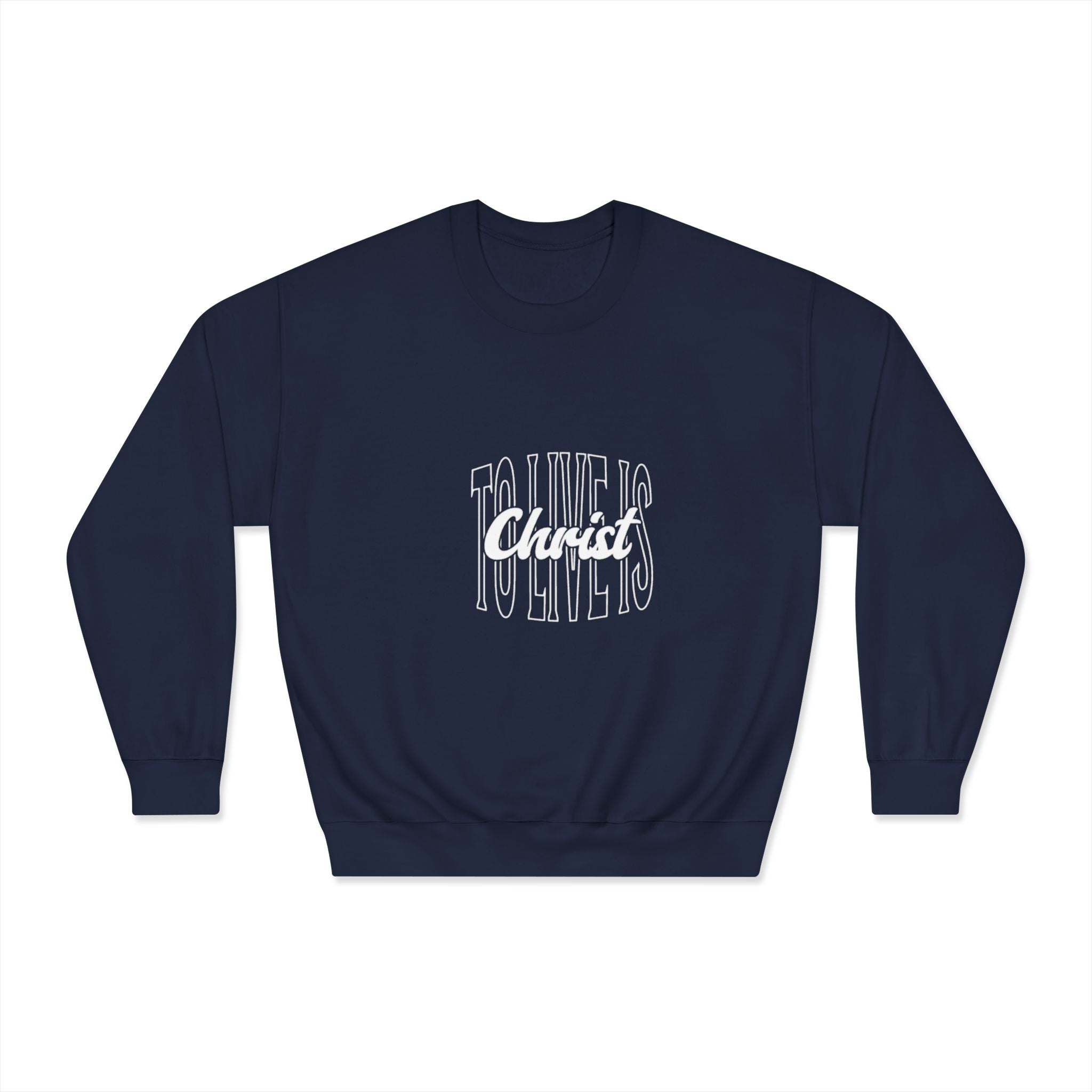 Unisex Crewneck Sweatshirt - 'To Live is Christ' Inspirational Apparel