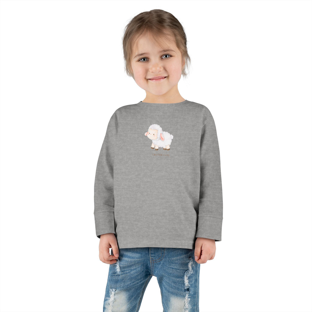 Talitha Cumi Toddler Long Sleeve Tee with Adorable Sheep Design, Cute Kids Shirt, Baby Shower Gift, Toddler Fashion, Everyday Wear, Playtime Apparel