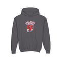 Youth Hoodie — 'Walk by Faith' Cute Heart Character Graphic Sweatshirt