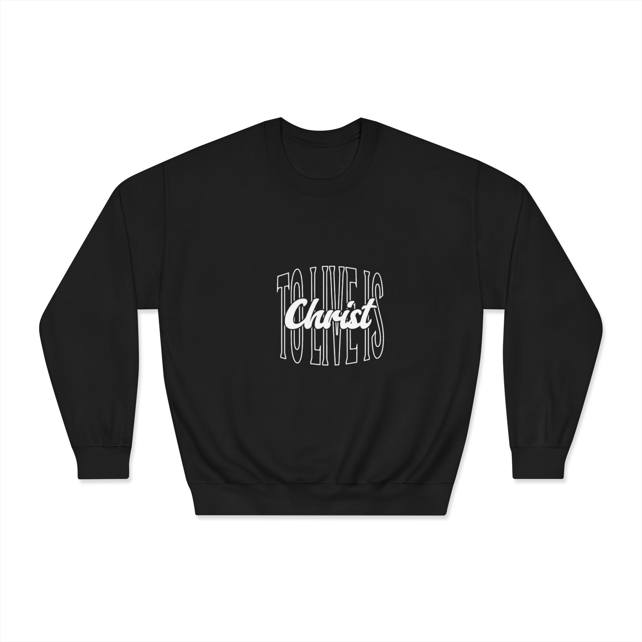 Unisex Crewneck Sweatshirt - 'To Live is Christ' Inspirational Apparel