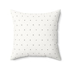 In Him Faux Suede Throw Pillow — Polka Dot Accent Pillow for Faith-Based Home Decor