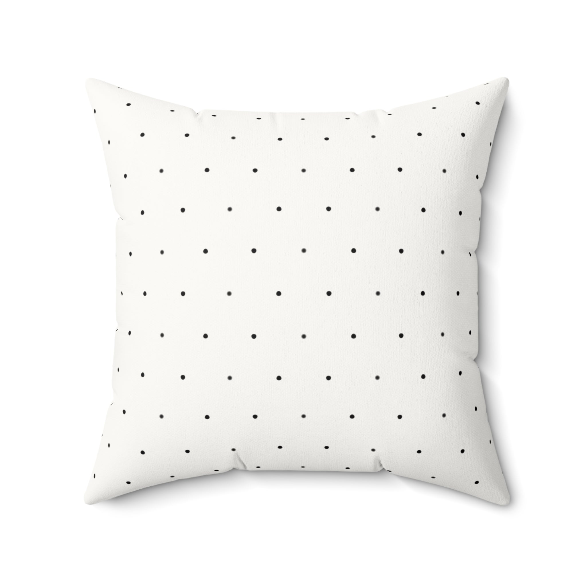 In Him Faux Suede Throw Pillow — Polka Dot Accent Pillow for Faith-Based Home Decor