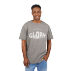 Men's Acid Washed Oversized Tee - 'To Him Be The Glory' Statement Shirt