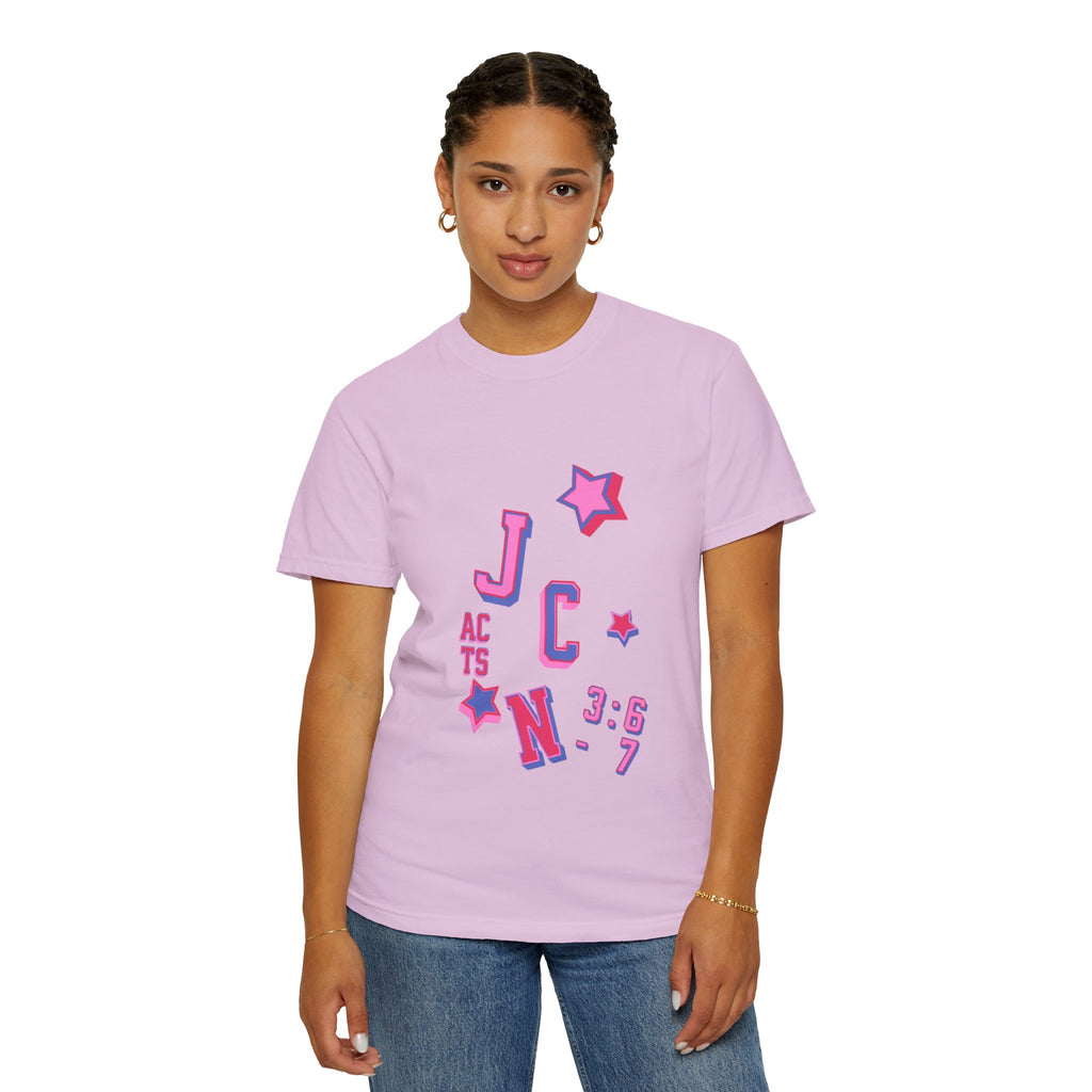 women's Garment-Dyed T-Shirt - 'JC Acts 3:6-7' Inspirational Tee