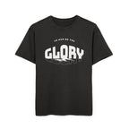 Men's Acid Washed Oversized Tee - 'To Him Be The Glory' Statement Shirt