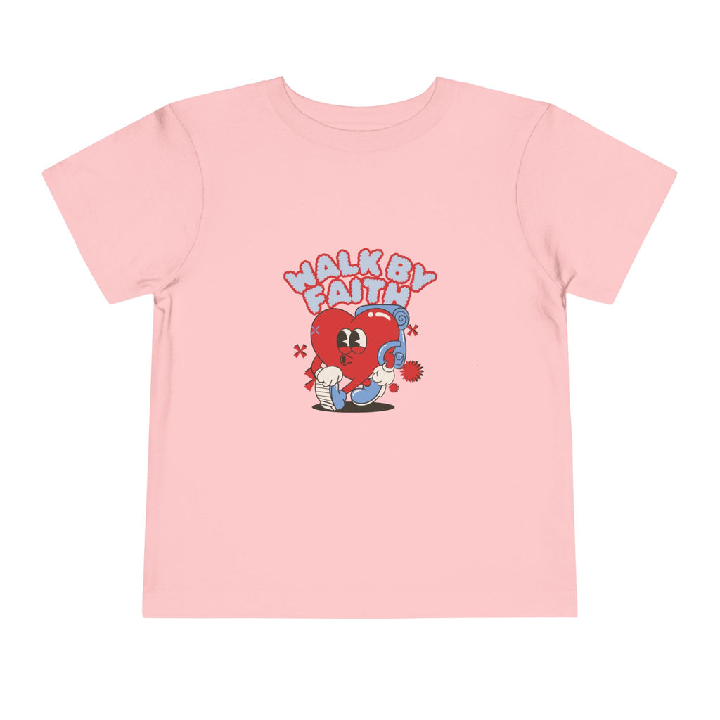 Toddler Short Sleeve Tee with 'Walk By Faith' Design - Cute Faith-Inspired Kids' Shirt, Christian Toddler Tee, Children's Gift, [...]
