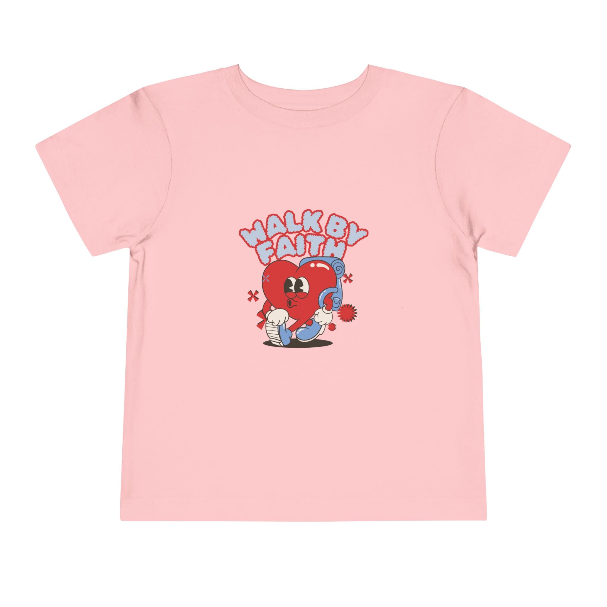 Toddler Short Sleeve Tee with 'Walk By Faith' Design - Cute Faith-Inspired Kids' Shirt, Christian Toddler Tee, Children's Gift, [...]