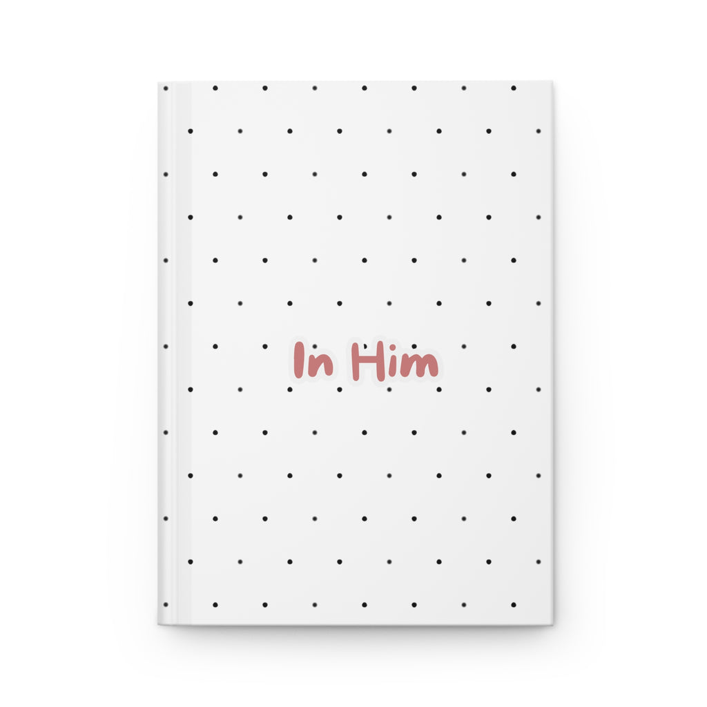 In Him Hardcover Journal — Christian Polka Dot Prayer & Devotional Notebook