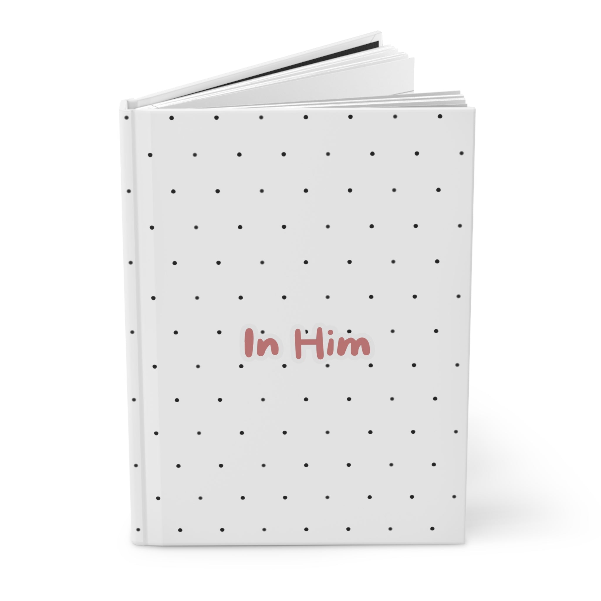 In Him Hardcover Journal — Christian Polka Dot Prayer & Devotional Notebook