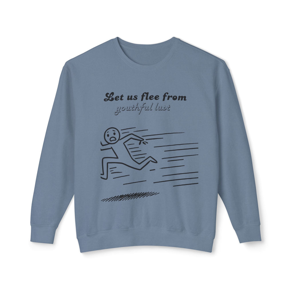 Flee From Youthful lust Unisex Lightweight Crewneck Sweatshirt