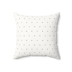 In Him Faux Suede Throw Pillow — Polka Dot Accent Pillow for Faith-Based Home Decor