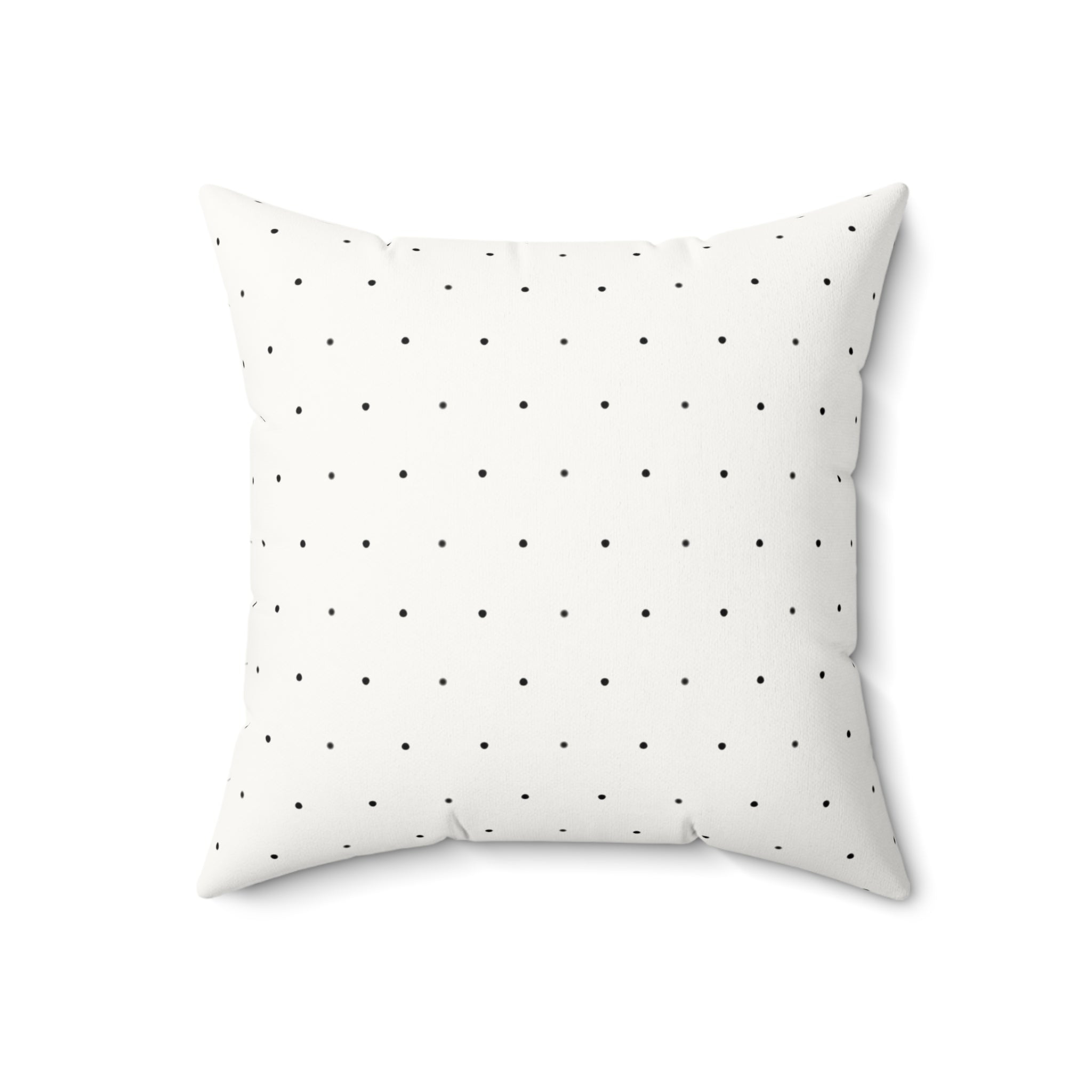 In Him Faux Suede Throw Pillow — Polka Dot Accent Pillow for Faith-Based Home Decor