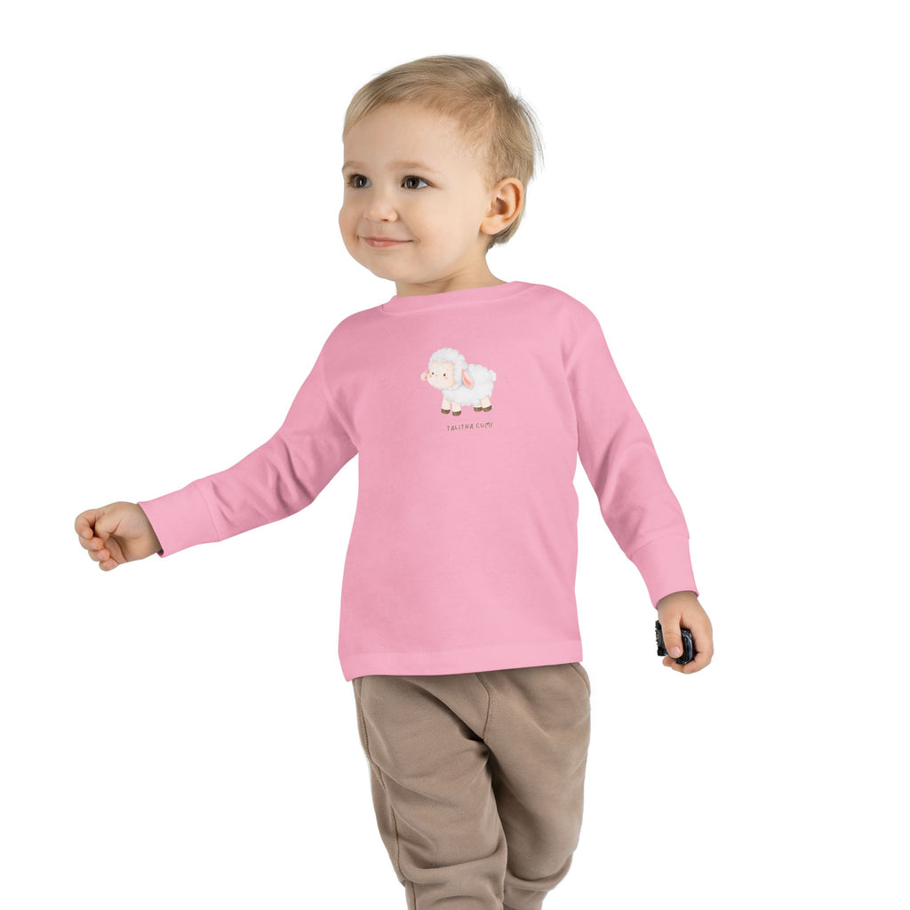 Talitha Cumi Toddler Long Sleeve Tee with Adorable Sheep Design, Cute Kids Shirt, Baby Shower Gift, Toddler Fashion, Everyday Wear, Playtime Apparel