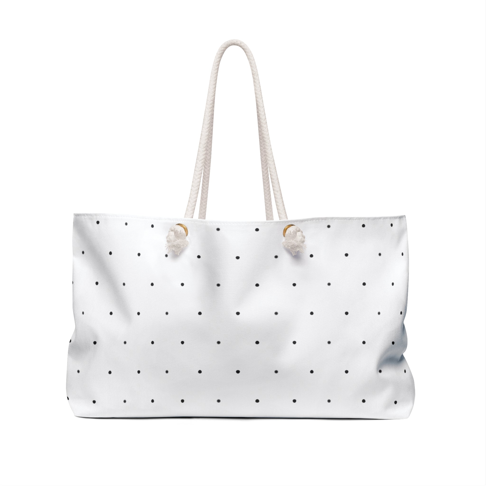 In Him Polka Dot Weekender Bag — Spacious Christian Tote for Weekend Getaways