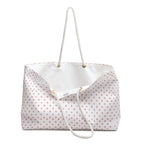 Polka Dot Jesus Weekender Bag for Travel, Tote, Beach, Gym, Overnight Stay, Faith Gifts