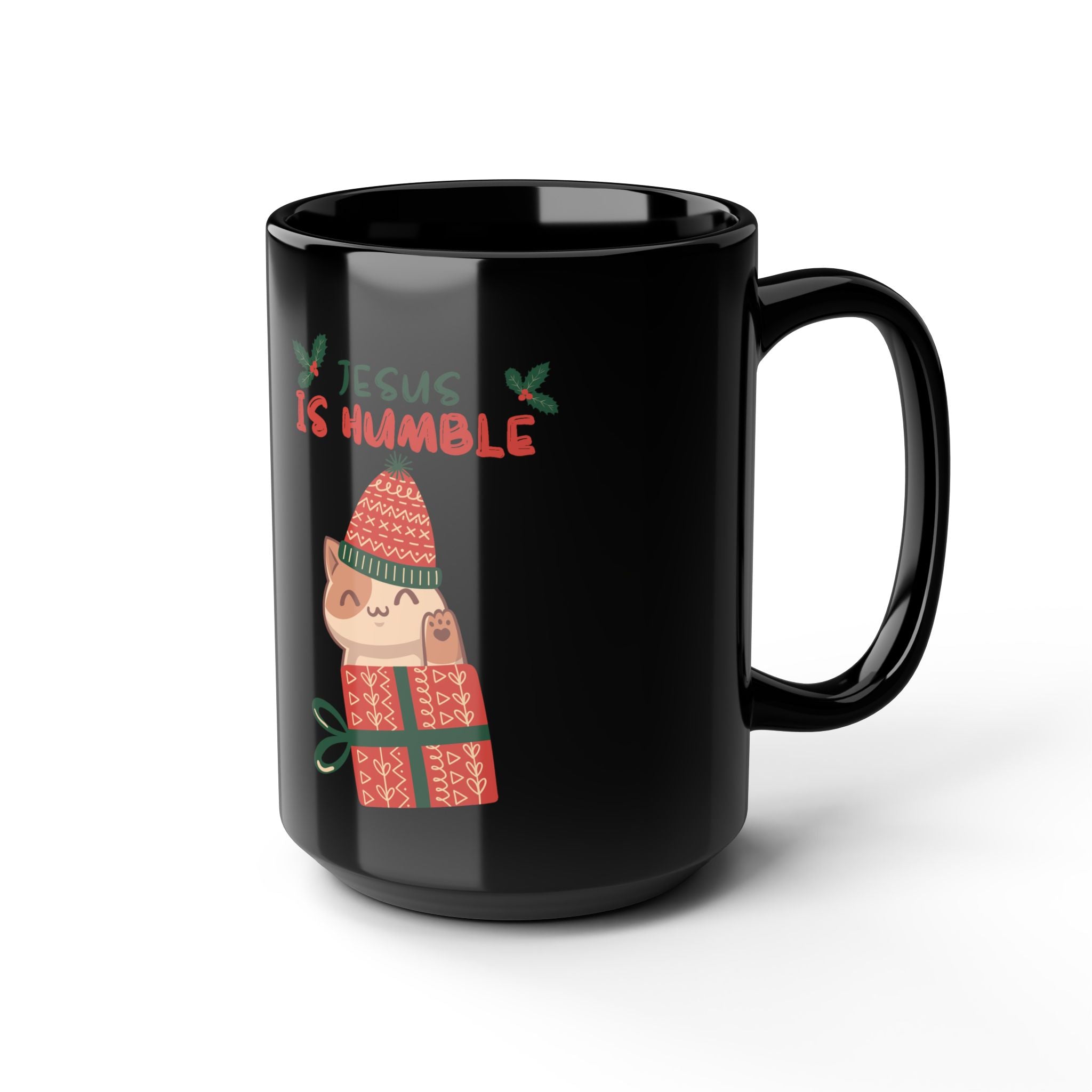 Christmas Jesus Mug — 'Jesus Is Humble' Holiday Coffee Cup (15 oz)