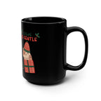 15oz Black Mug — Christmas 'Jesus Is Gentle' Cute Elf Gift Mug