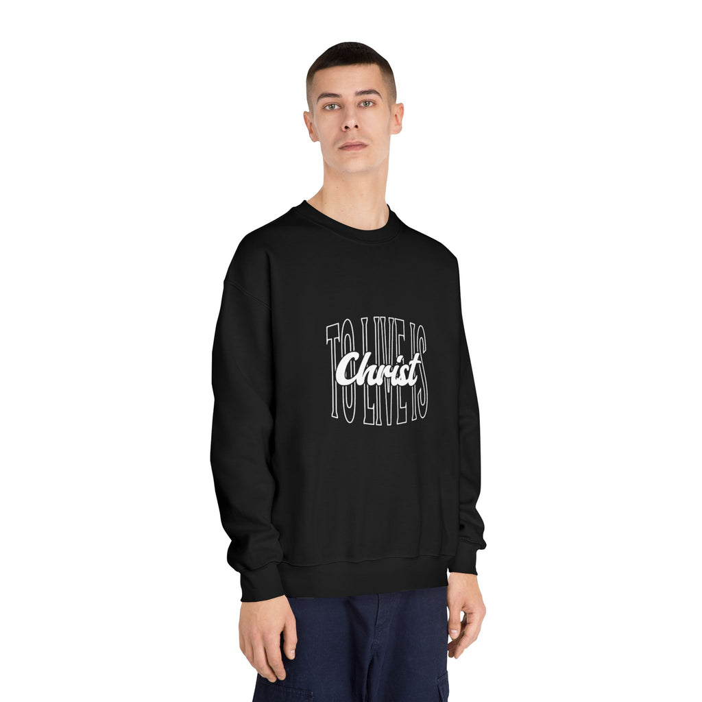 Unisex Crewneck Sweatshirt - 'To Live is Christ' Inspirational Apparel