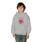 Youth Hoodie — 'Walk by Faith' Cute Heart Character Graphic Sweatshirt