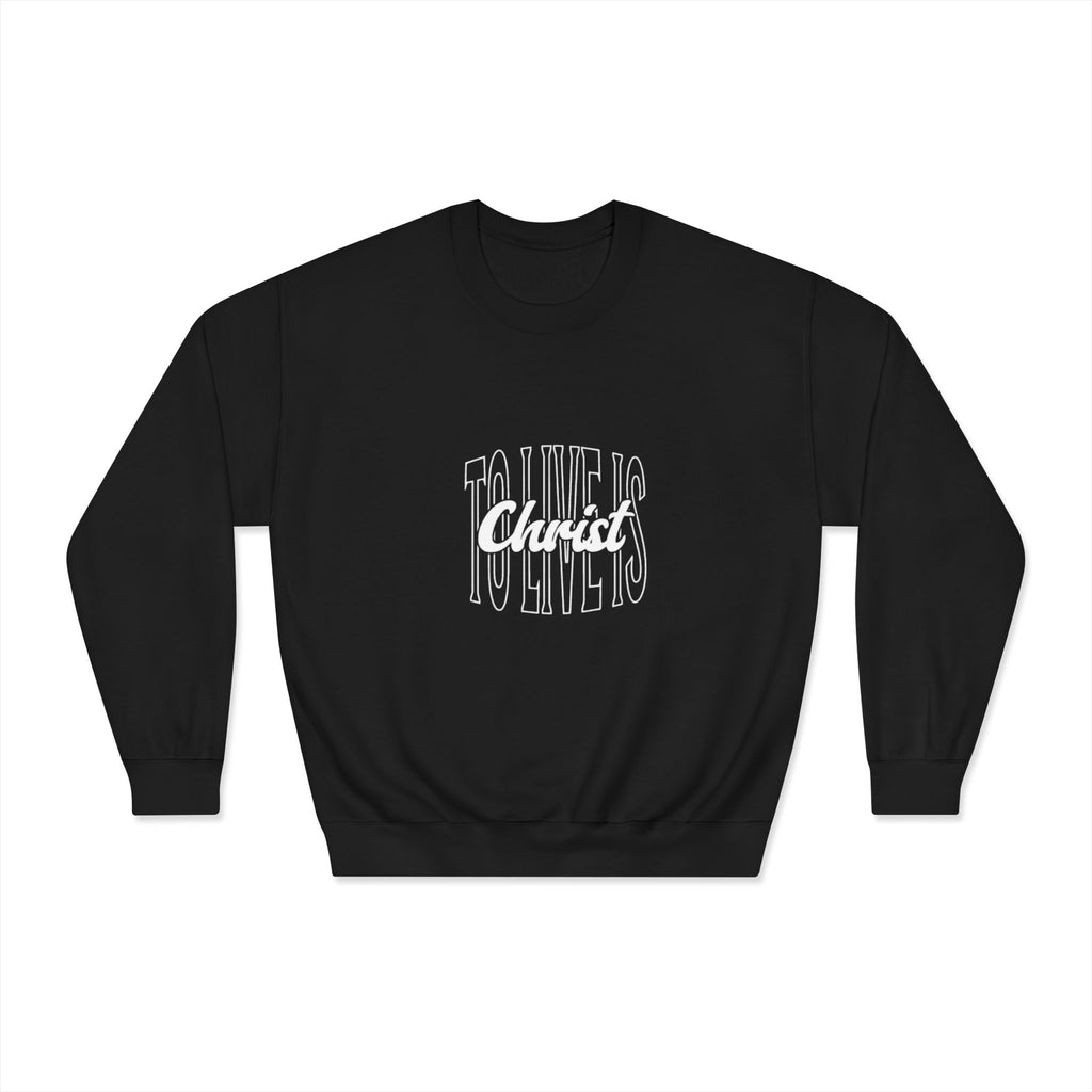 Unisex Crewneck Sweatshirt - 'To Live is Christ' Inspirational Apparel
