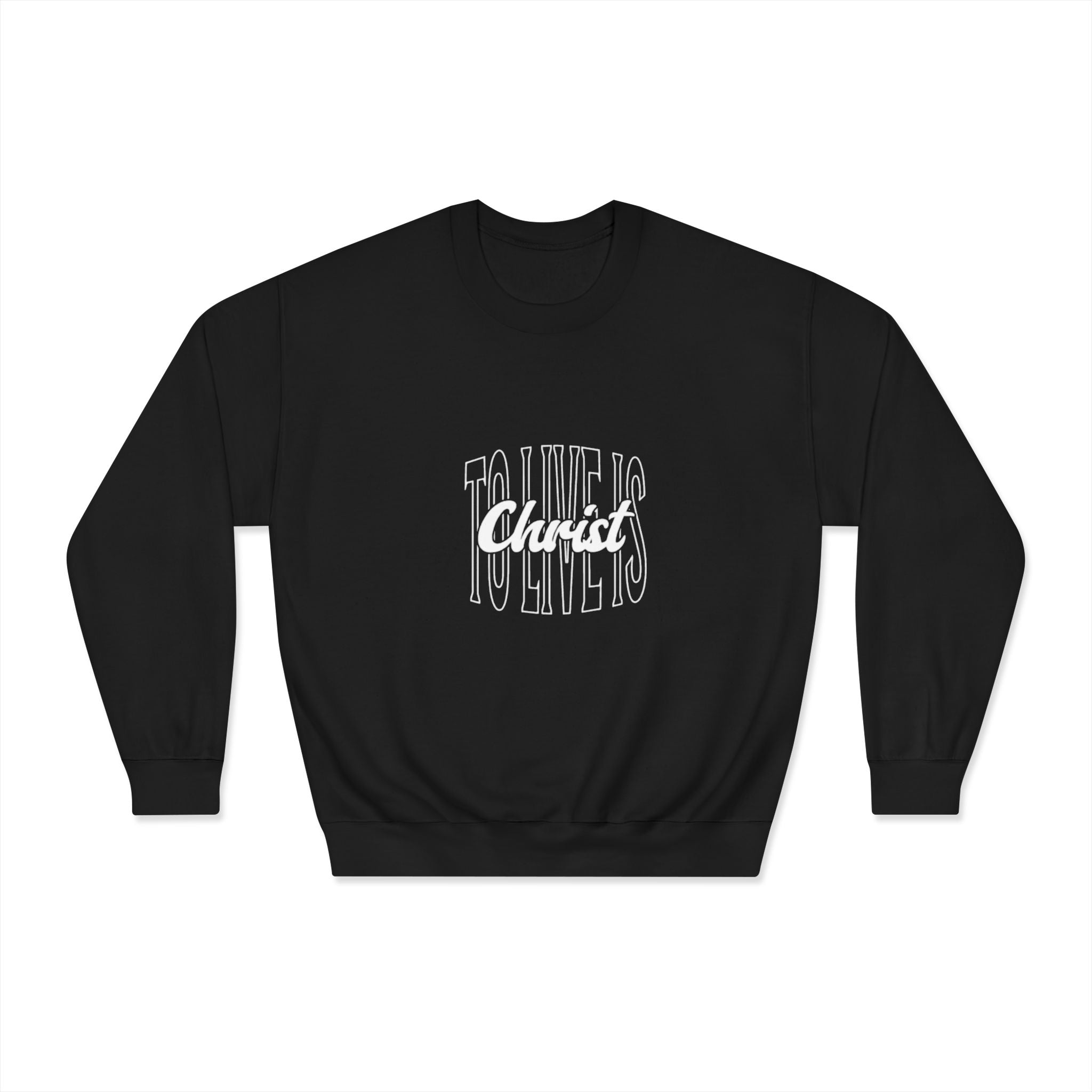 Unisex Crewneck Sweatshirt - 'To Live is Christ' Inspirational Apparel