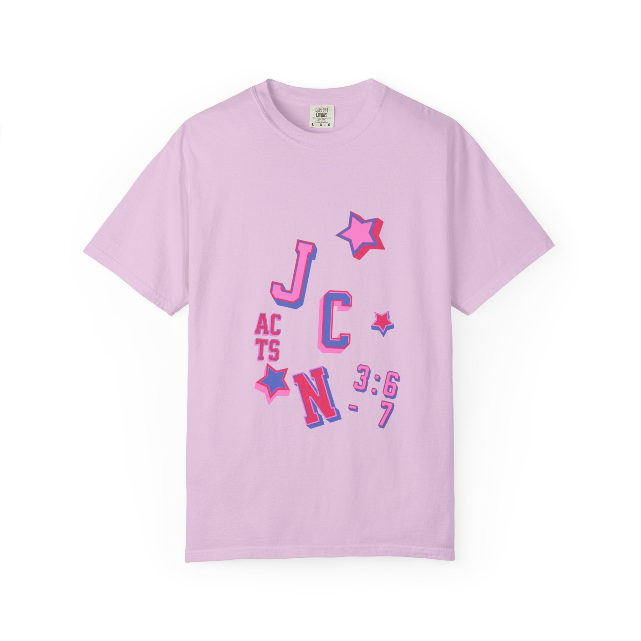 women's Garment-Dyed T-Shirt - 'JC Acts 3:6-7' Inspirational Tee