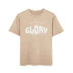 Men's Acid Washed Oversized Tee - 'To Him Be The Glory' Statement Shirt