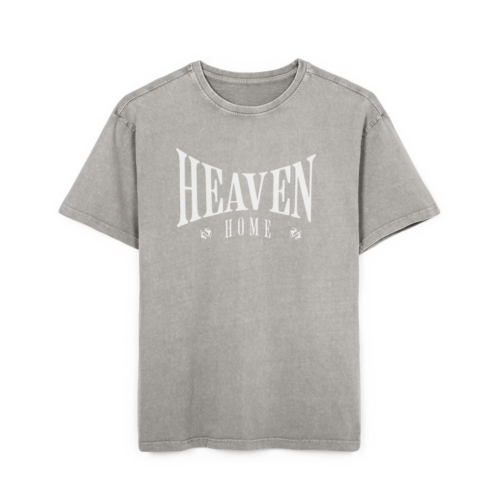 Men's Acid Wash Tee - 'Heaven Home' Oversized Style