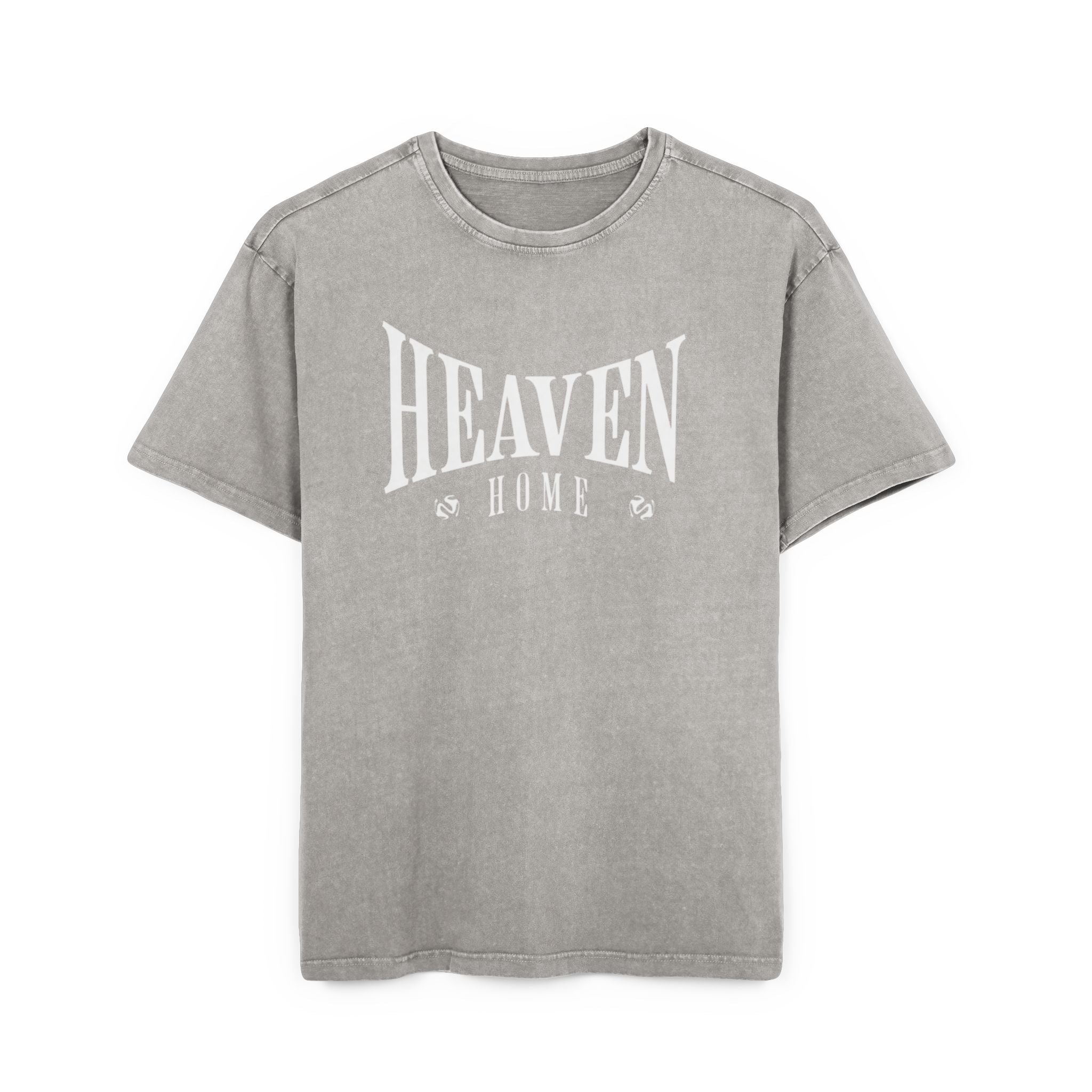 Men's Acid Wash Tee - 'Heaven Home' Oversized Style