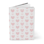 Pink Heart Pattern Hardcover Journal — 'Jesus' Faith-Inspired Notebook