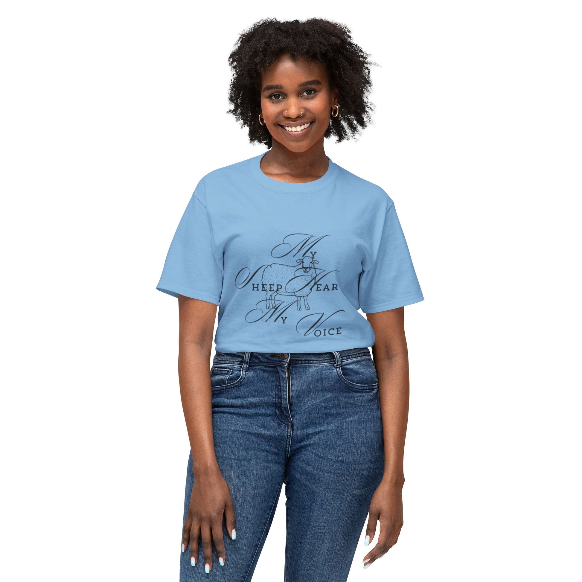Christian Unisex  HD Cotton T-Shirt My Sheep Hear My Voice
