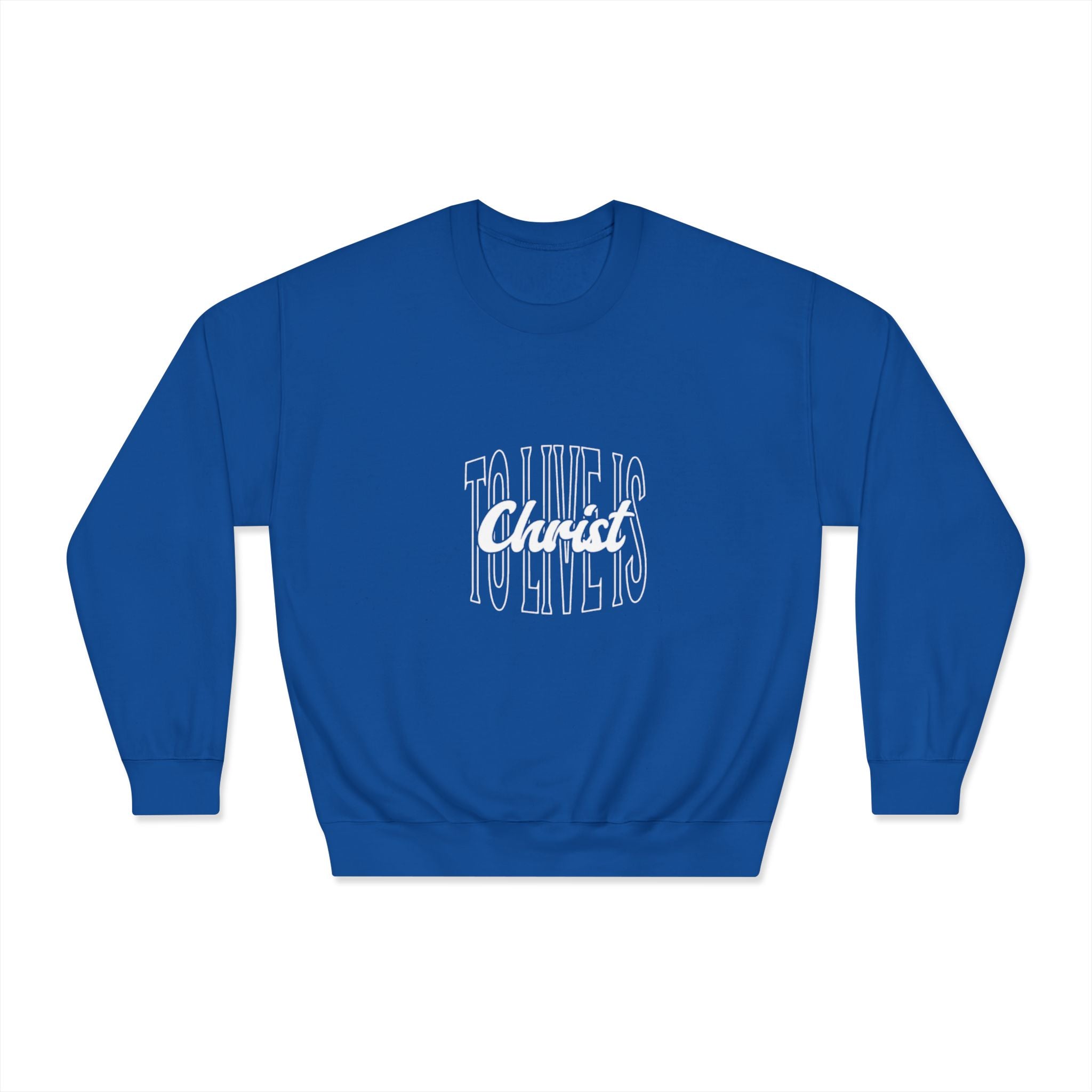 Unisex Crewneck Sweatshirt - 'To Live is Christ' Inspirational Apparel