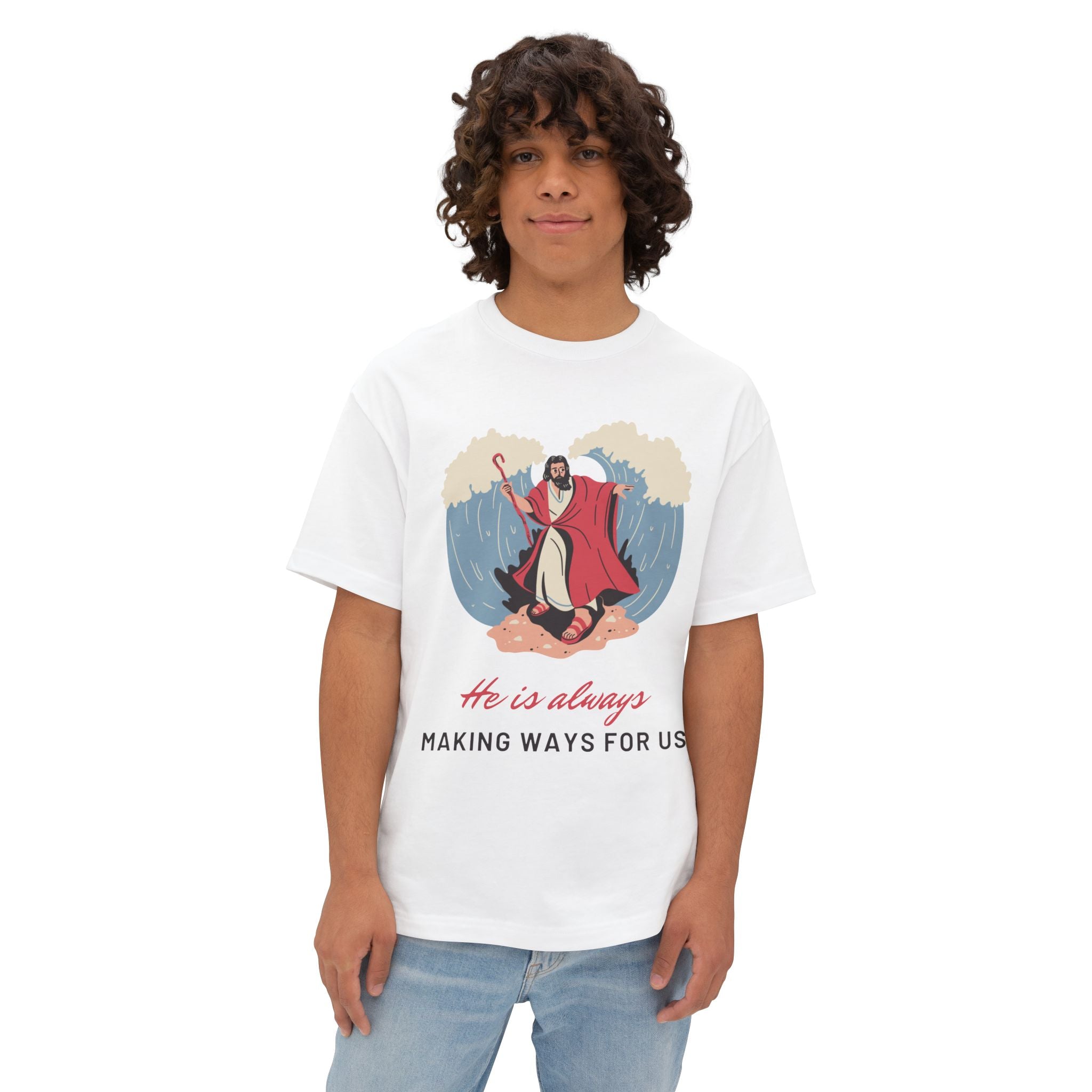 HE Is Always Unisex Oversized Boxy Tee