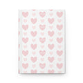 Pink Heart Pattern Hardcover Journal — 'Jesus' Faith-Inspired Notebook