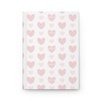 Pink Heart Pattern Hardcover Journal — 'Jesus' Faith-Inspired Notebook