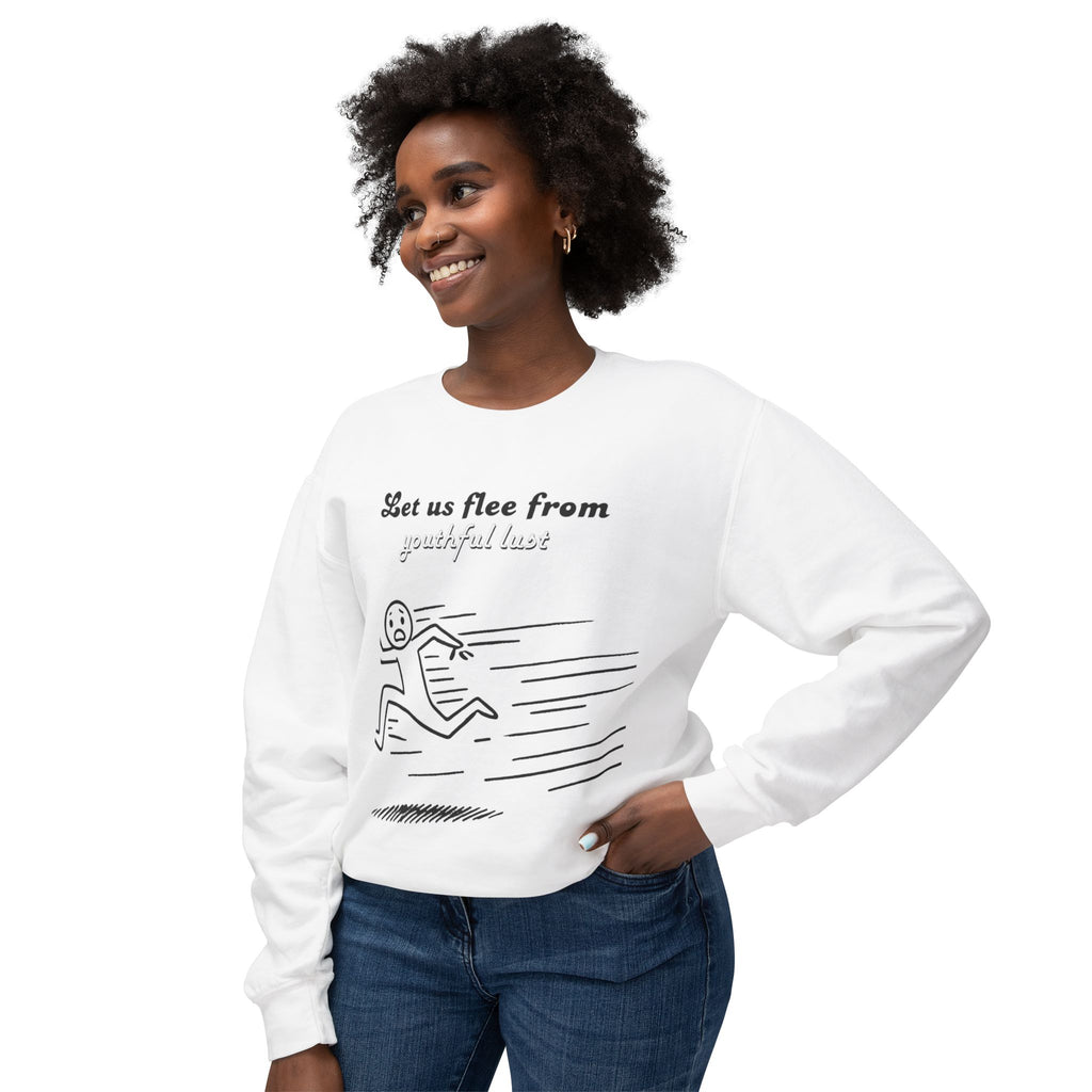 Flee From Youthful lust Unisex Lightweight Crewneck Sweatshirt