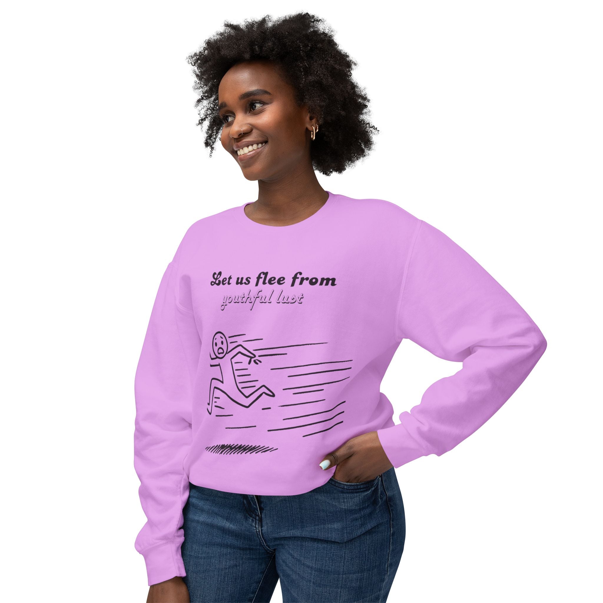 Flee From Youthful lust Unisex Lightweight Crewneck Sweatshirt