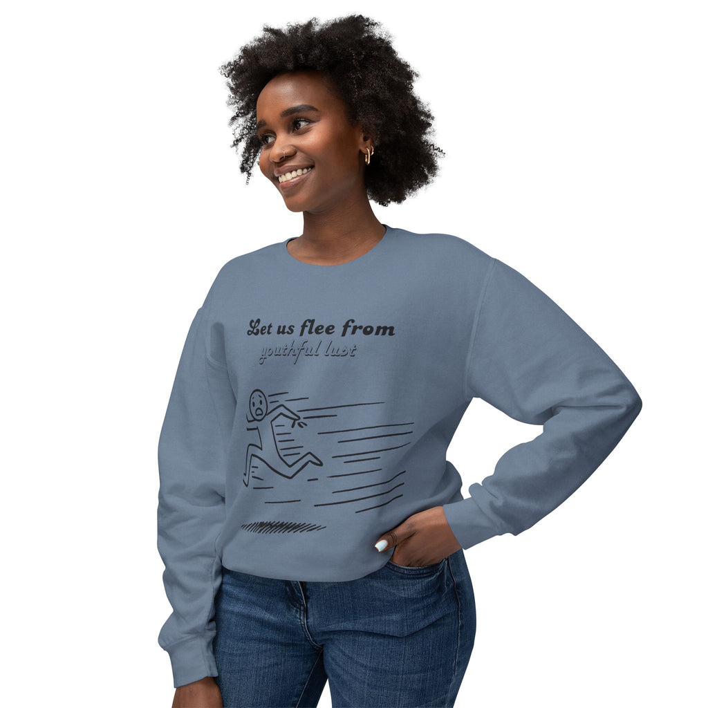 Flee From Youthful lust Unisex Lightweight Crewneck Sweatshirt