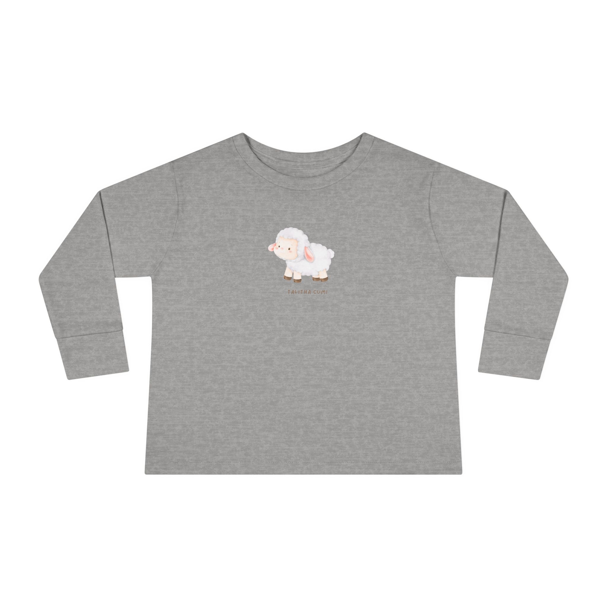 Talitha Cumi Toddler Long Sleeve Tee with Adorable Sheep Design, Cute Kids Shirt, Baby Shower Gift, Toddler Fashion, Everyday Wear, Playtime Apparel