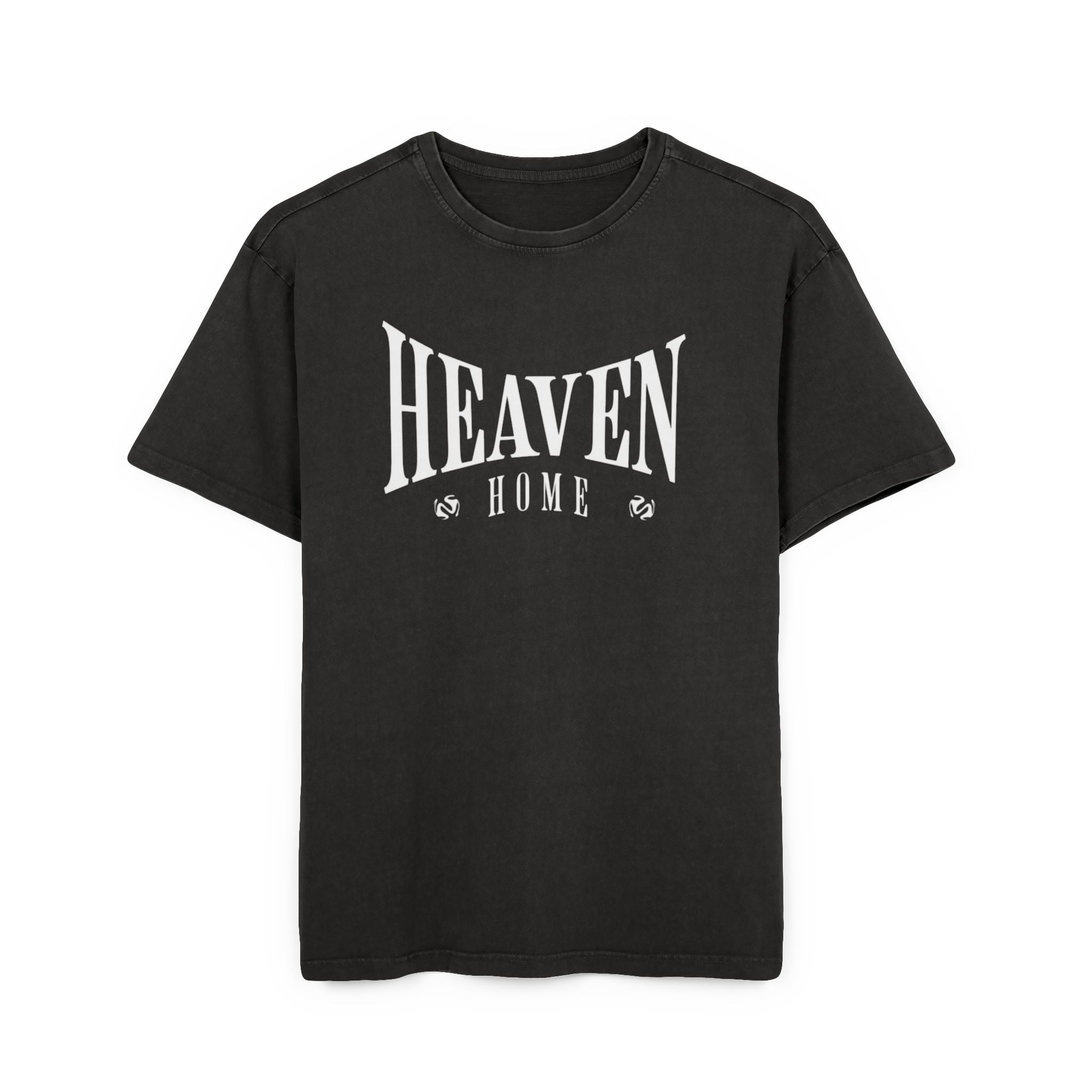 Men's Acid Wash Tee - 'Heaven Home' Oversized Style