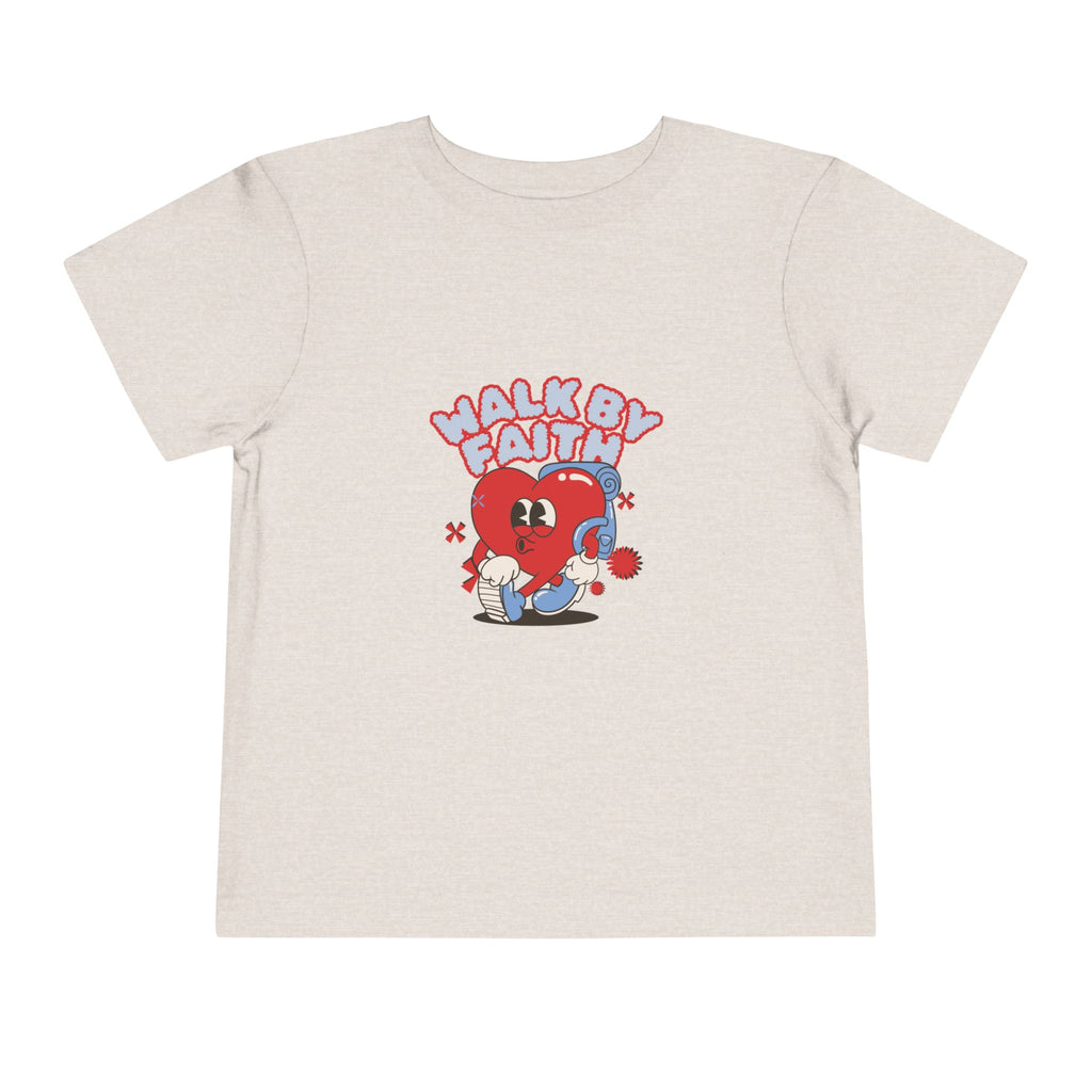 Toddler Short Sleeve Tee with 'Walk By Faith' Design - Cute Faith-Inspired Kids' Shirt, Christian Toddler Tee, Children's Gift, [...]
