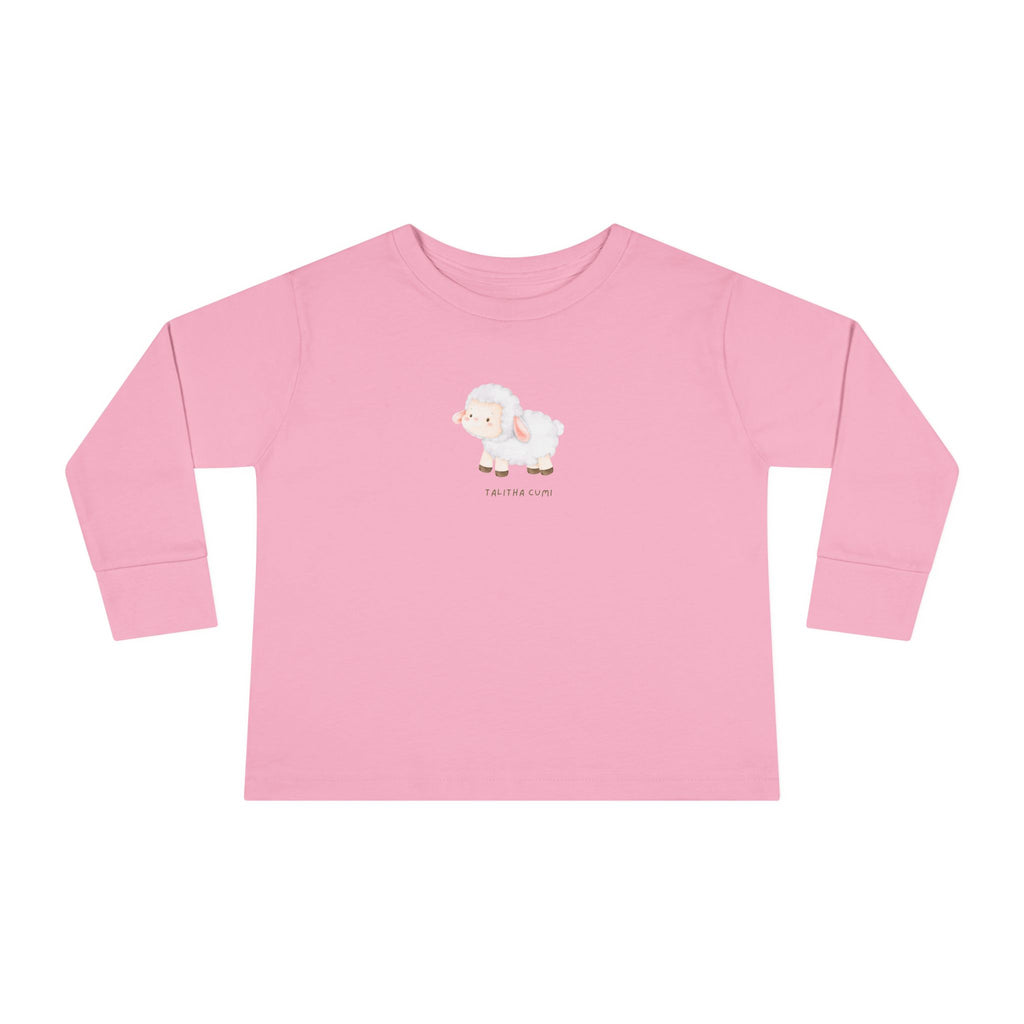 Talitha Cumi Toddler Long Sleeve Tee with Adorable Sheep Design, Cute Kids Shirt, Baby Shower Gift, Toddler Fashion, Everyday Wear, Playtime Apparel