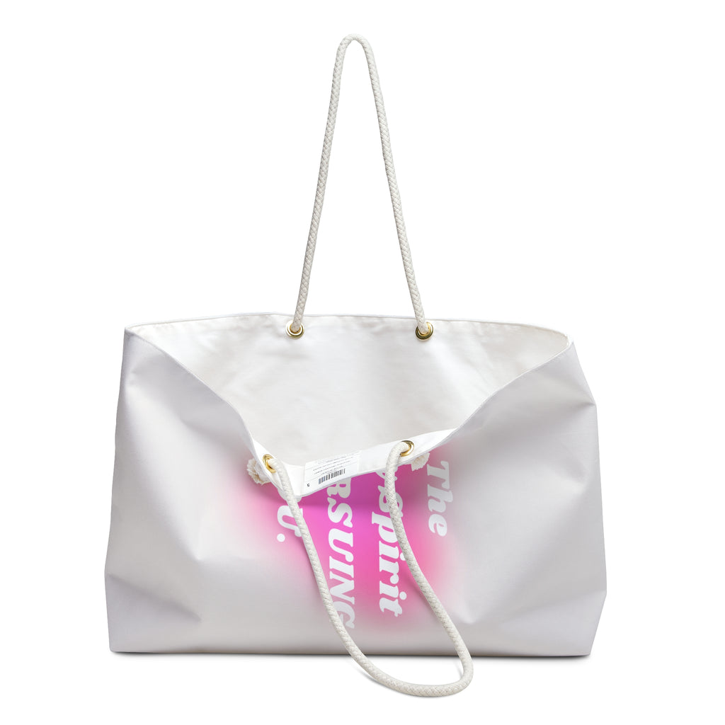 The Holy Spirit Is Pursuing You Weekender Bag