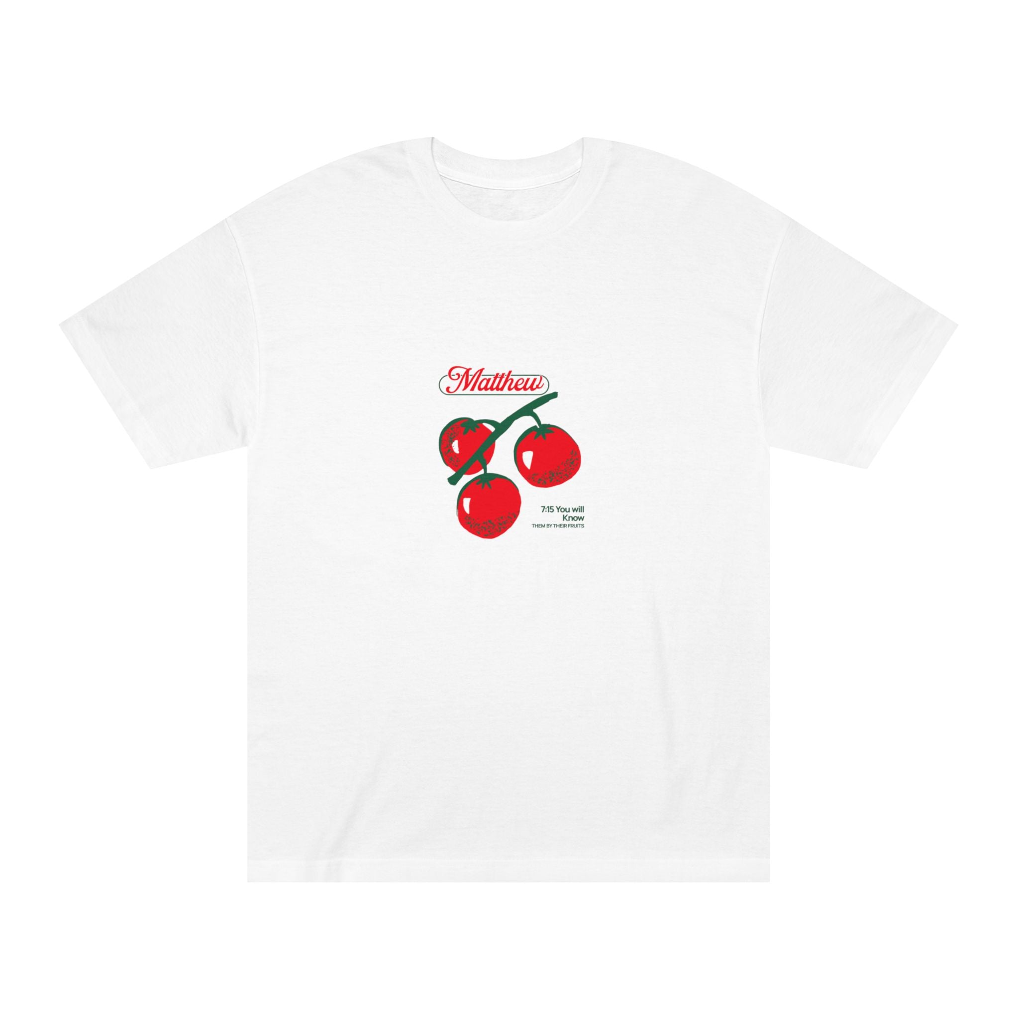Matthew Vintage Tomato Graphic Tee, Unisex Classic T-Shirt, Gardening Gift, Organic Cotton Tee, Summer Fashion, Farmhouse Style