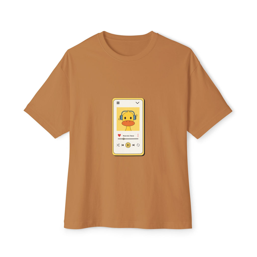 None But Jesus Unisex Oversized Boxy Tee
