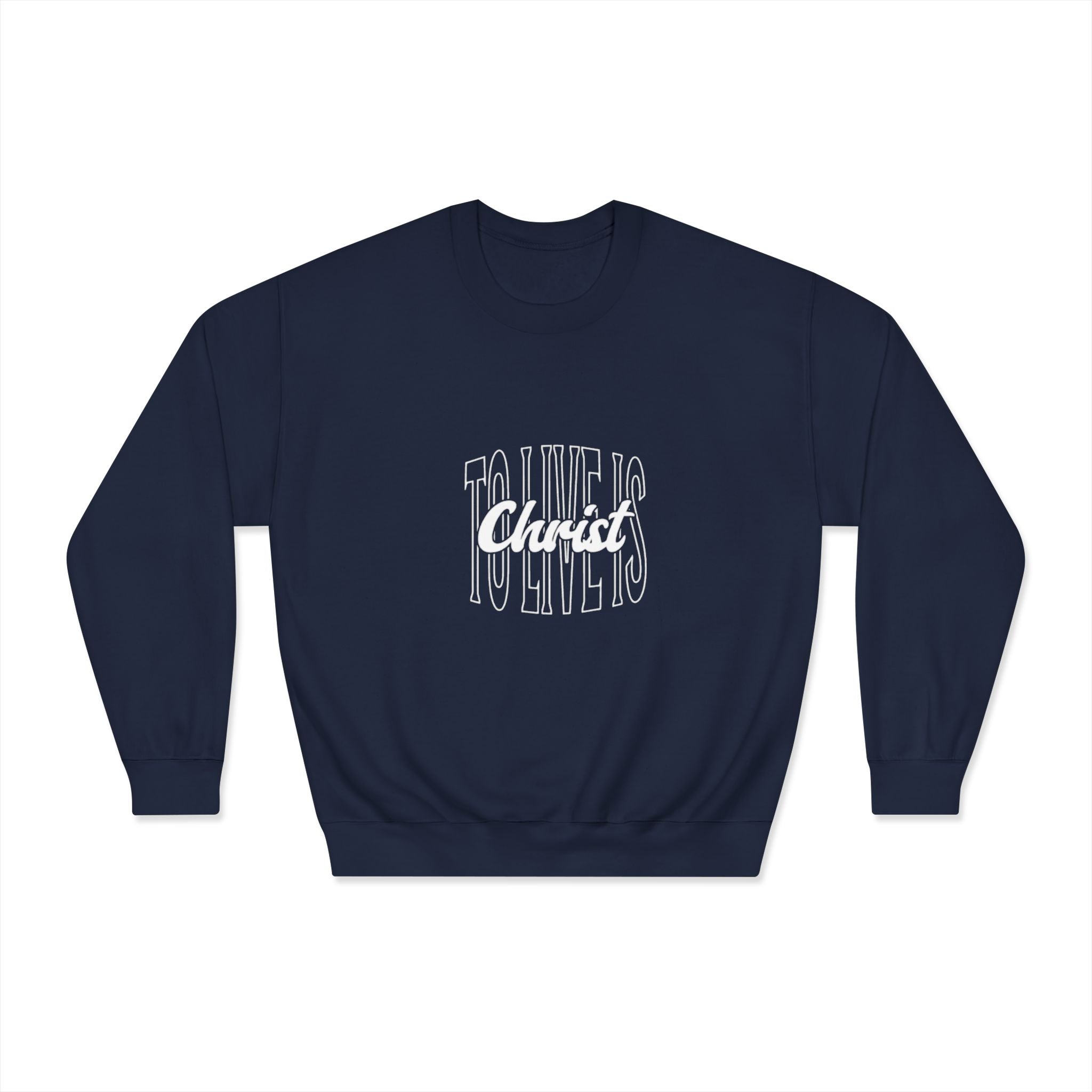 Unisex Crewneck Sweatshirt - 'To Live is Christ' Inspirational Apparel