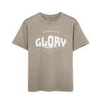 Men's Acid Washed Oversized Tee - 'To Him Be The Glory' Statement Shirt