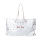 In Him Polka Dot Weekender Bag — Spacious Christian Tote for Weekend Getaways