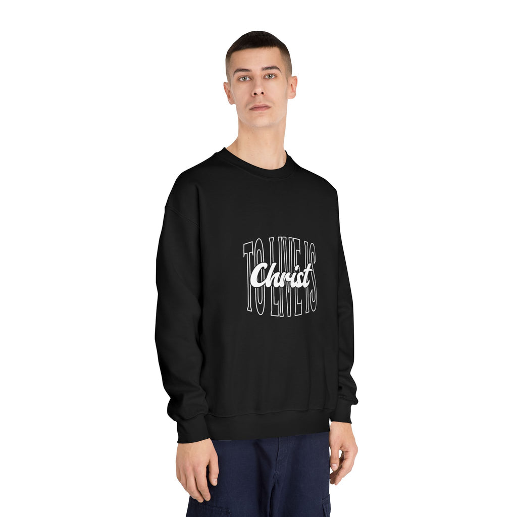Unisex Crewneck Sweatshirt - 'To Live is Christ' Inspirational Apparel